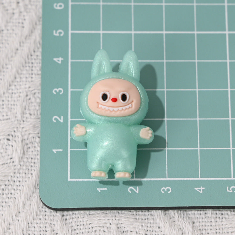 Standing Figure Rubber Beads DIY Phone Chain Accessories Handmade Beaded Keychain Cute Wholesale