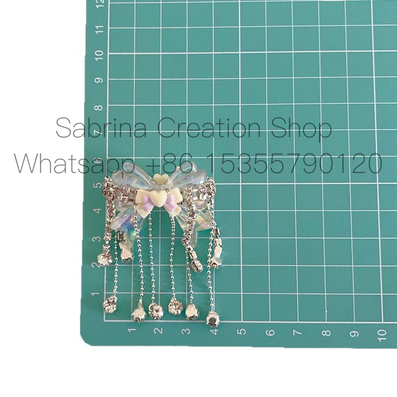 Handcrafted Heavy-duty Bowknot Tassel Loose Beads DIY Phone Chain Beaded Pen Irregular Beads Bag Chain Jewelry Accessories