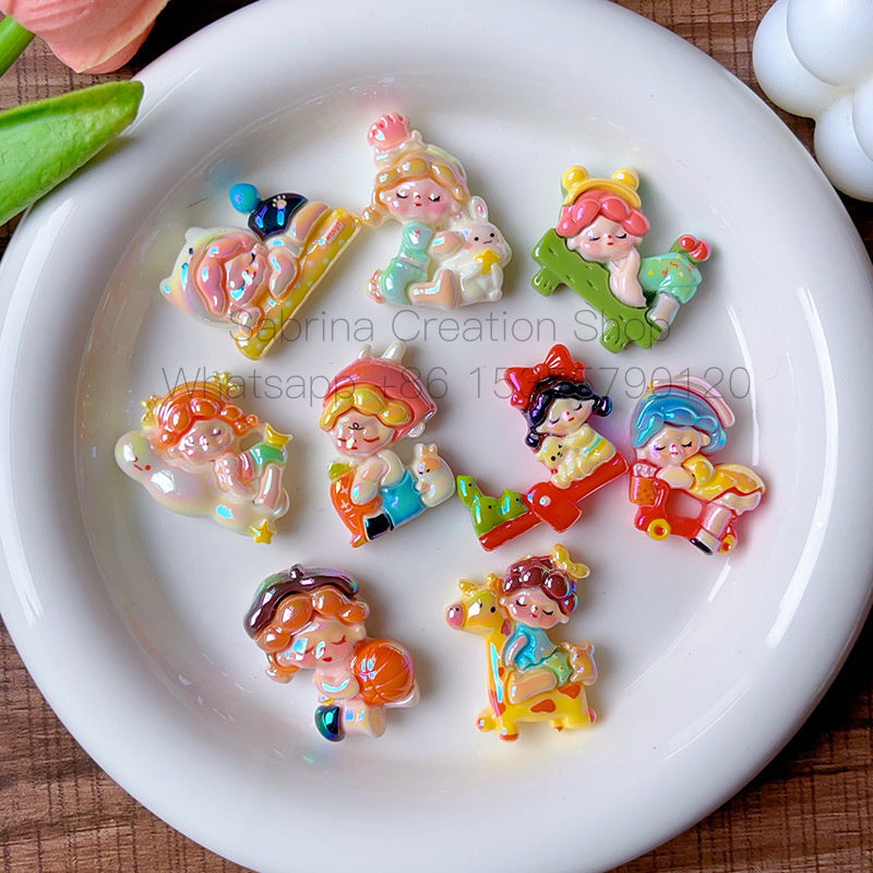 High-Quality UV Colorful 3D Cartoon Cute Bubble Beads DIY Phone Chain Material Accessories