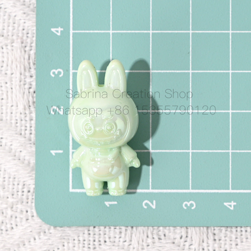 50pcs 3D Labubu Cute Small Beads DIY Phone Chain Pendant Beaded Pen Material Accessories