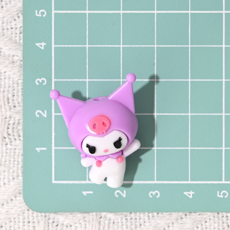 50pcs-Sanrio Kuromi Beads DIY Phone Chain Accessories Cute Scattered Beads for Stringing Pen Parts
