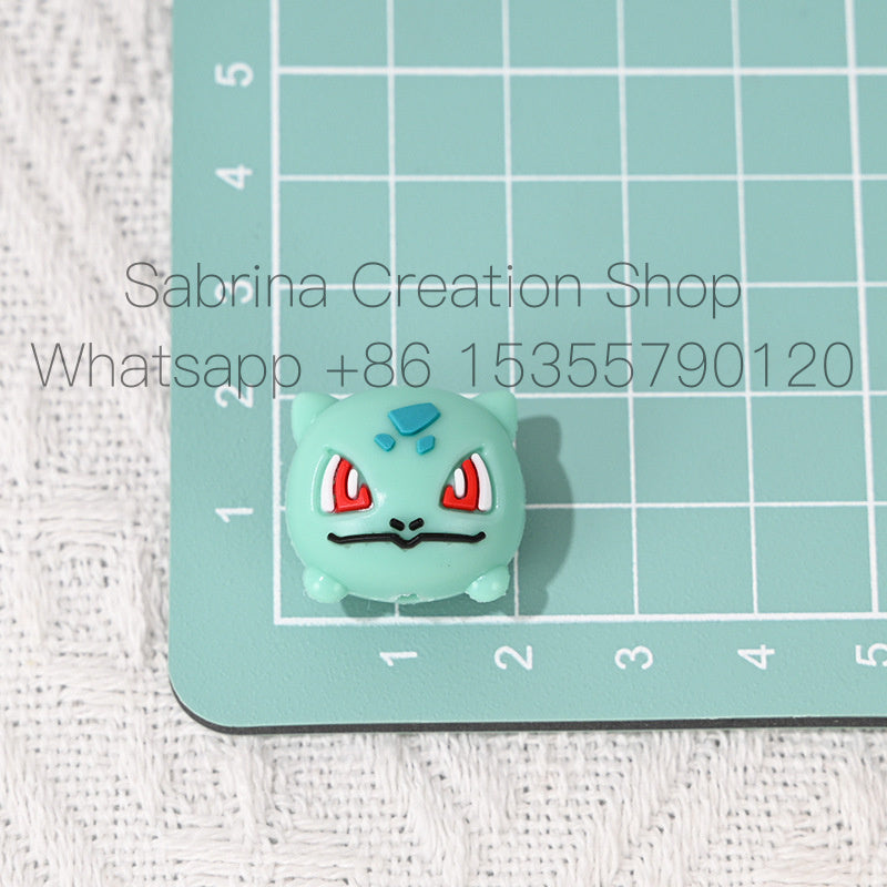 Perforated Cartoon Small Animal Soft Rubber Beads DIY Phone Chain Accessories Handmade Keychain Beads Pen Loose Beads