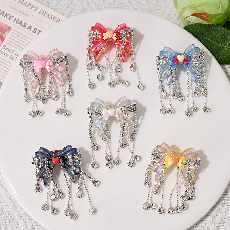 Handcrafted Heavy-duty Bowknot Tassel Loose Beads DIY Phone Chain Beaded Pen Irregular Beads Bag Chain Jewelry Accessories