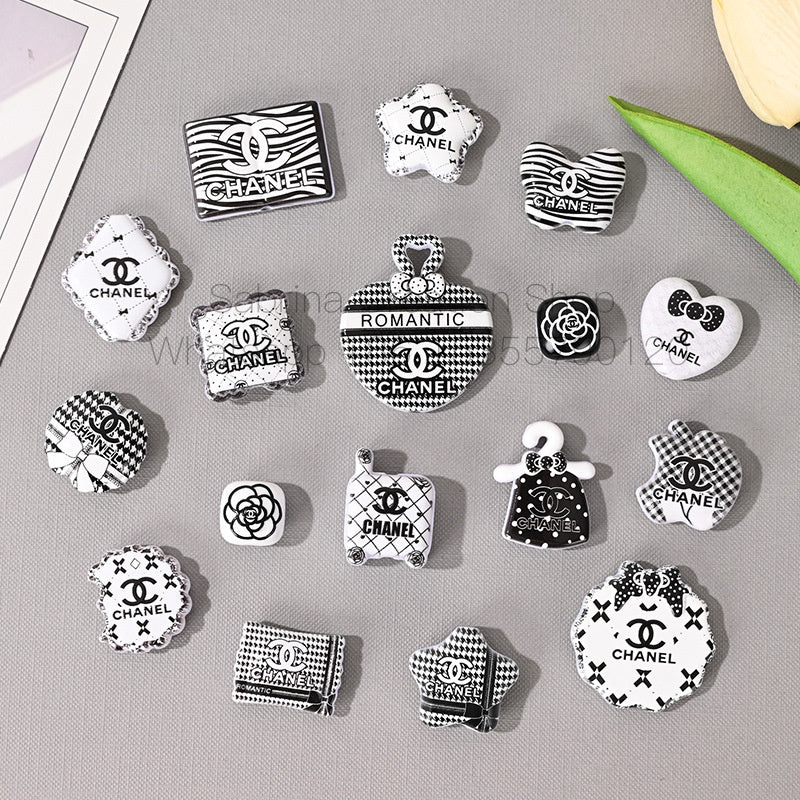 100pcs-Designer Floral Beaded Heart Bag Charm DIY Phone Chain AccessoryBeaded Decoration