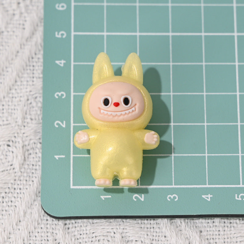 Standing Figure Rubber Beads DIY Phone Chain Accessories Handmade Beaded Keychain Cute Wholesale