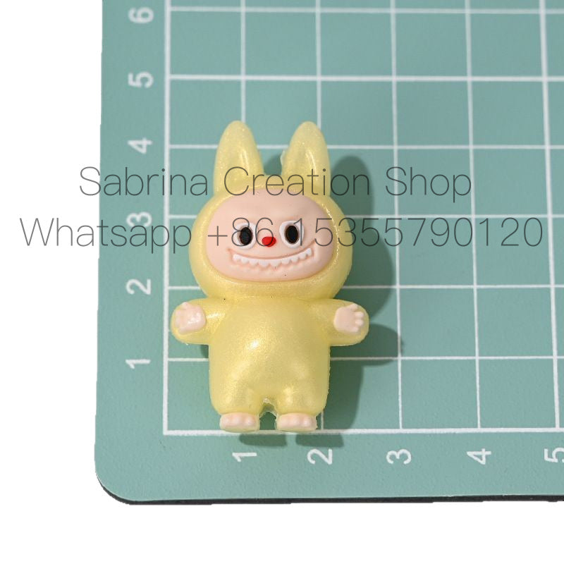 Standing Figure Rubber Beads DIY Phone Chain Accessories Handmade Beaded Keychain Cute Wholesale