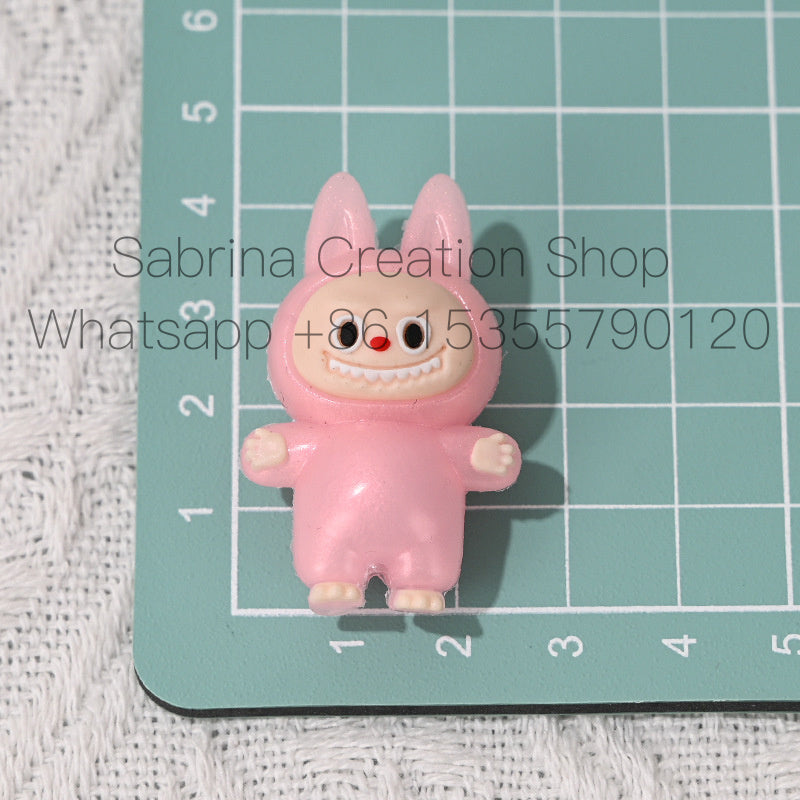 Standing Figure Rubber Beads DIY Phone Chain Accessories Handmade Beaded Keychain Cute Wholesale