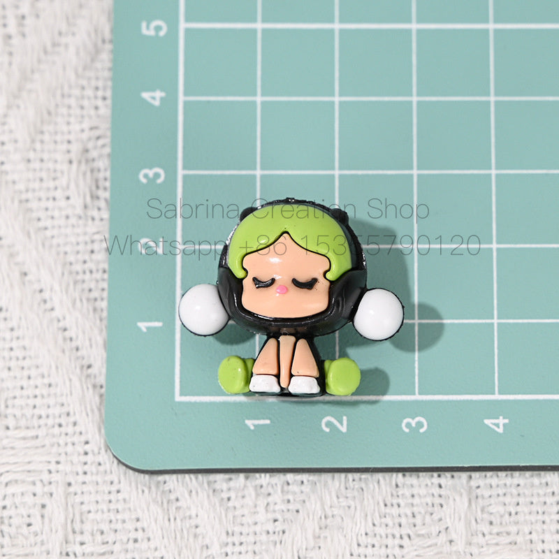 Perforated Rubber SP Little Girl Bubble Matra DIY Phone Chain Accessories Beads Pen Handmade Loose Beads