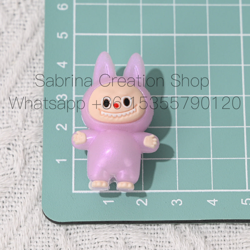 Standing Figure Rubber Beads DIY Phone Chain Accessories Handmade Beaded Keychain Cute Wholesale