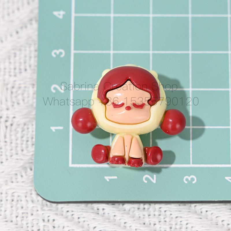 Perforated Rubber SP Little Girl Bubble Matra DIY Phone Chain Accessories Beads Pen Handmade Loose Beads