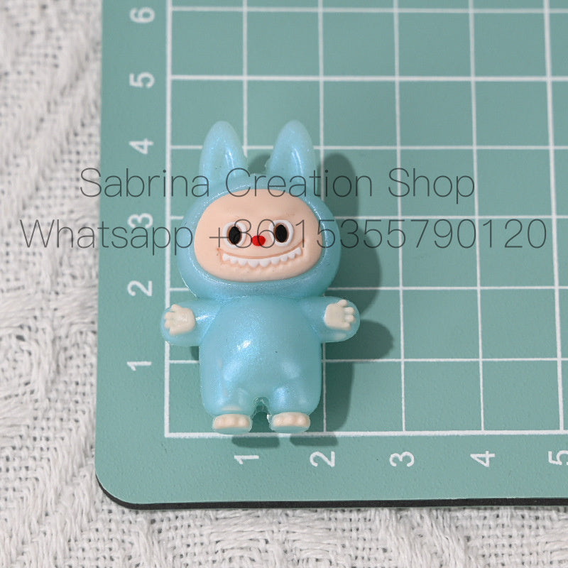 Standing Figure Rubber Beads DIY Phone Chain Accessories Handmade Beaded Keychain Cute Wholesale