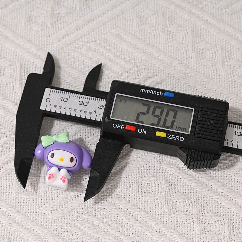 3D Melody Sanrio Through-Hole Rubber Beads DIY Phone Chain Accessories Beaded Pen Loose Beads Wholesale