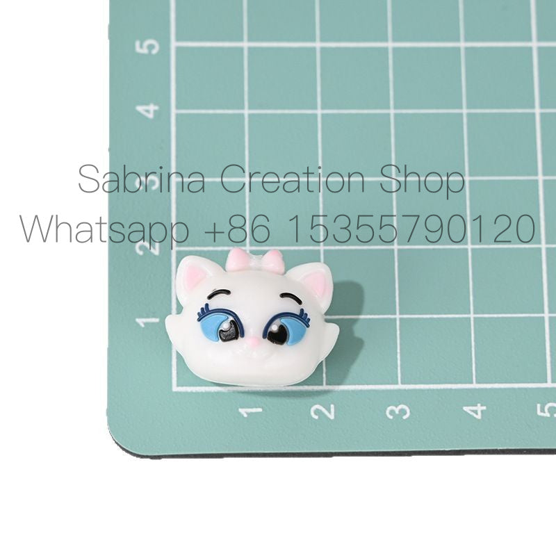 Perforated Cartoon Small Animal Soft Rubber Beads DIY Phone Chain Accessories Handmade Keychain Beads Pen Loose Beads