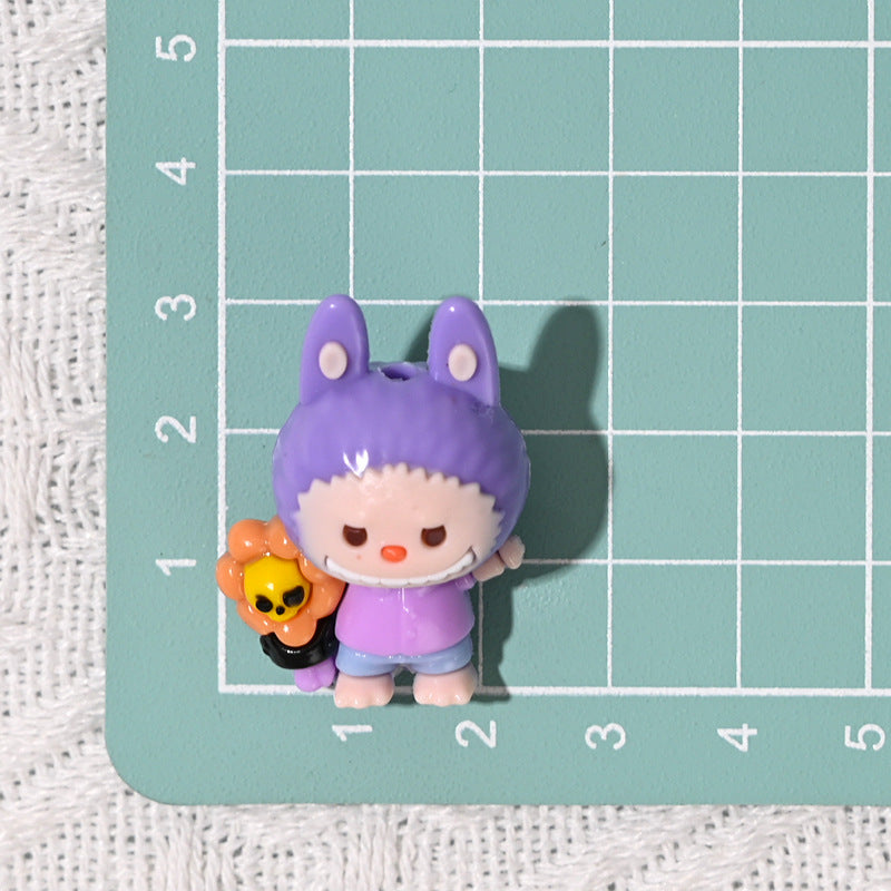 Cartoon Labubu Rubber Beads Cross Border Hot Sale Bead Pen Shoe Buckle DIY Phone Chain Accessory Wholesale