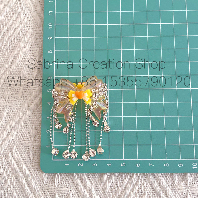 Handcrafted Heavy-duty Bowknot Tassel Loose Beads DIY Phone Chain Beaded Pen Irregular Beads Bag Chain Jewelry Accessories