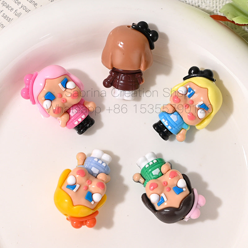 3D Crying Baby with Hole Cute Rubber Beads DIY Phone Chain Accessories Wholesale Beaded Pen Accessories Wholesale