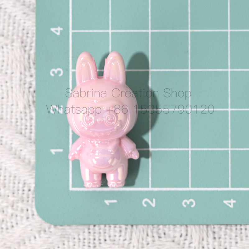 50pcs 3D Labubu Cute Small Beads DIY Phone Chain Pendant Beaded Pen Material Accessories