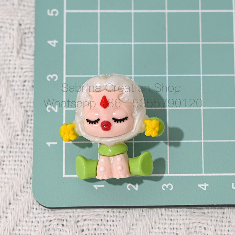 Cartoon Sitting Position SP Rubber Beads Cute Soft Rubber Handmade Beads DIY Phone Chain Keychain Accessories Wholesale