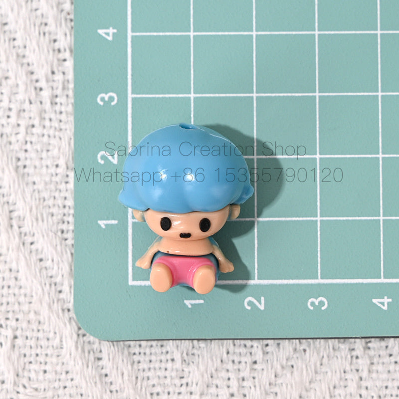 Perforated Rubber SP Little Girl Bubble Matra DIY Phone Chain Accessories Beads Pen Handmade Loose Beads