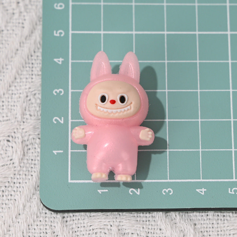 Standing Figure Rubber Beads DIY Phone Chain Accessories Handmade Beaded Keychain Cute Wholesale