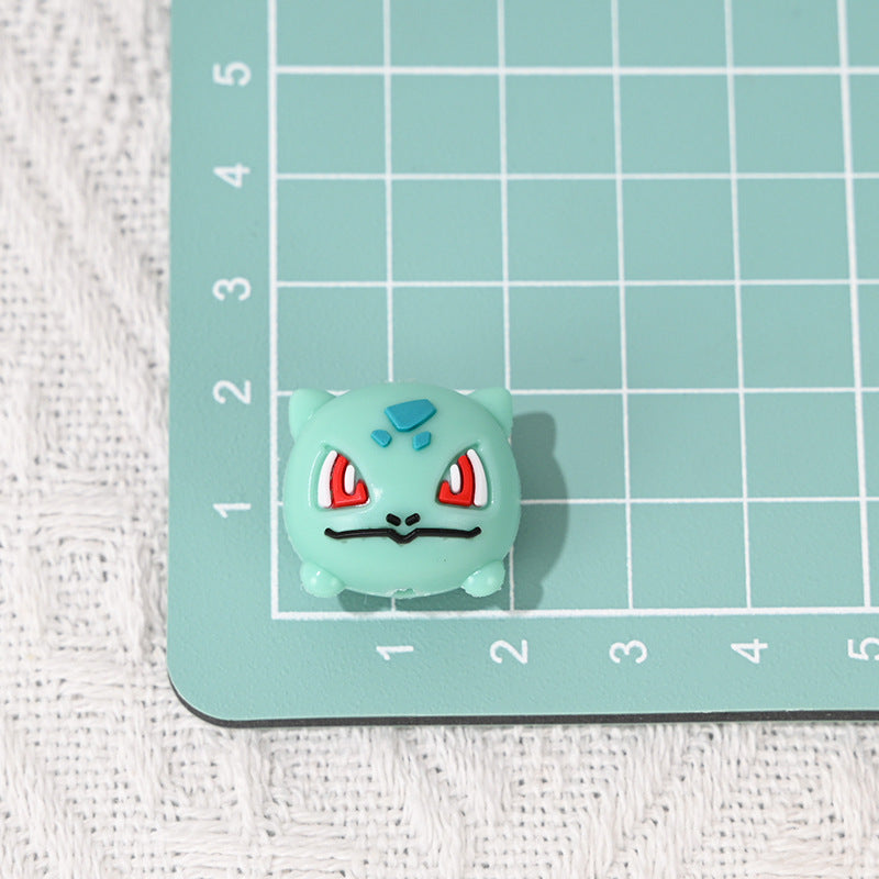 Perforated Cartoon Small Animal Soft Rubber Beads DIY Phone Chain Accessories Handmade Keychain Beads Pen Loose Beads