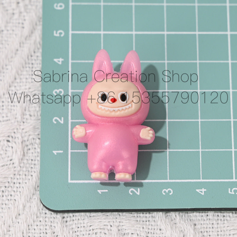 Standing Figure Rubber Beads DIY Phone Chain Accessories Handmade Beaded Keychain Cute Wholesale