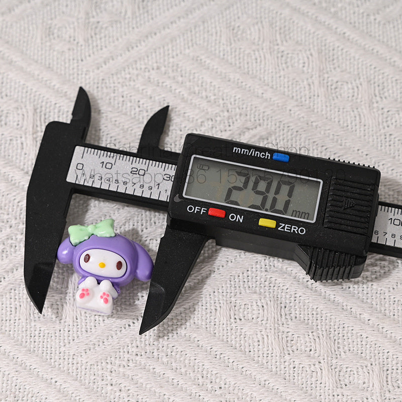 3D Melody Sanrio Through-Hole Rubber Beads DIY Phone Chain Accessories Beaded Pen Loose Beads Wholesale