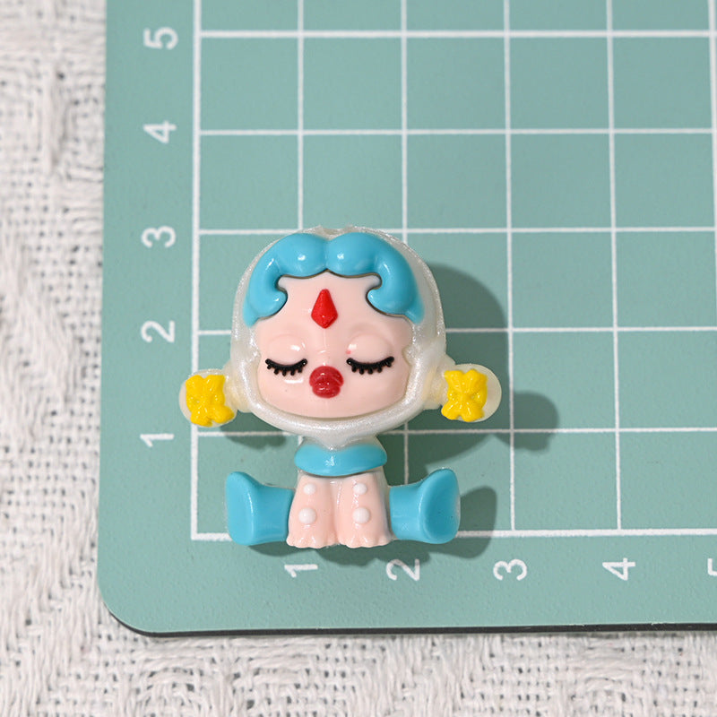 Cartoon Sitting Position SP Rubber Beads Cute Soft Rubber Handmade Beads DIY Phone Chain Keychain Accessories Wholesale