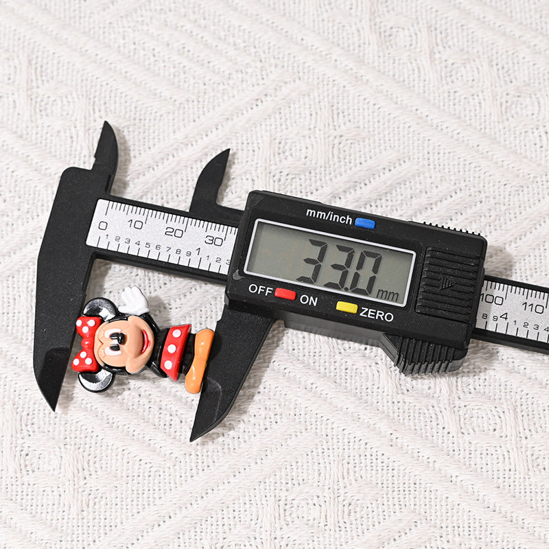 3D Dysney Minnie Rubber Beads DIY Phone Chain Accessories Beaded Pen Materials Through Hole Loose Beads Wholesale