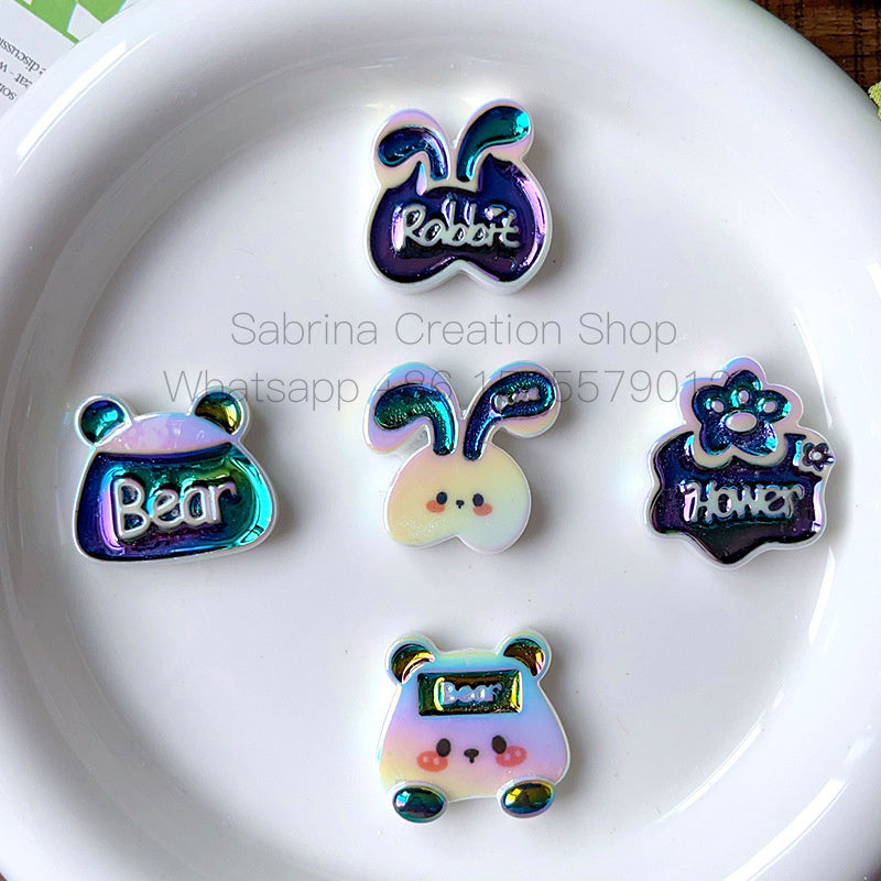 High-Quality UV Colorful 3D Cartoon Cute Bubble Beads DIY Phone Chain Material Accessories