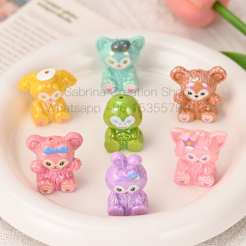 High-Quality UV Colorful 3D Cartoon Cute Bubble Beads DIY Phone Chain Material Accessories