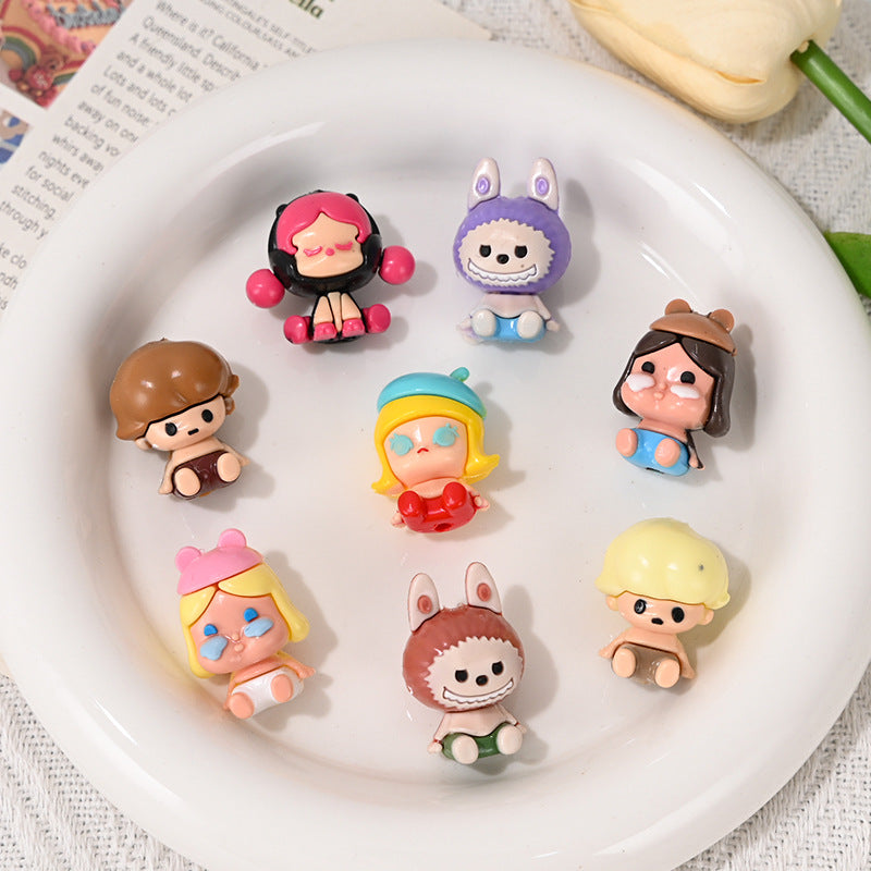 Perforated Rubber SP Little Girl Bubble Matra DIY Phone Chain Accessories Beads Pen Handmade Loose Beads