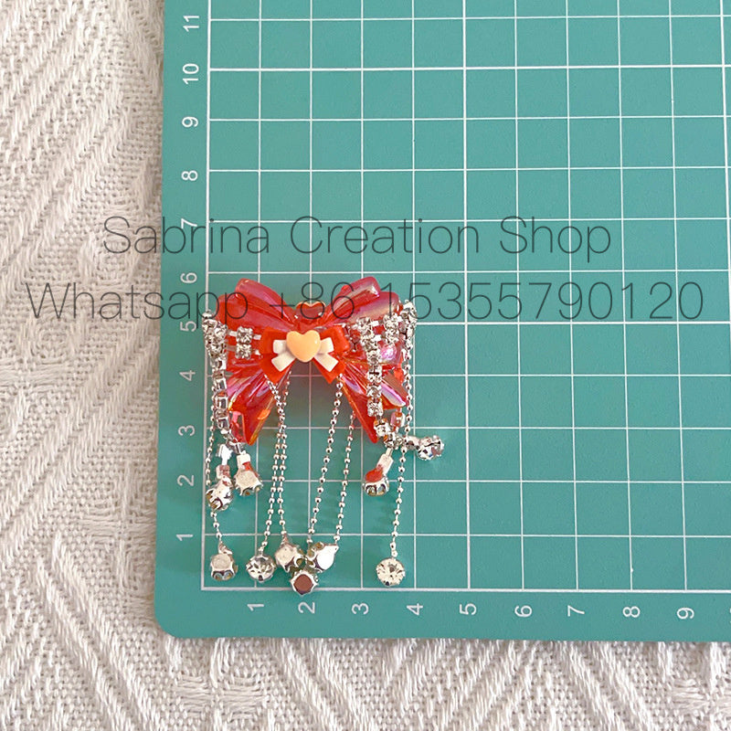 Handcrafted Heavy-duty Bowknot Tassel Loose Beads DIY Phone Chain Beaded Pen Irregular Beads Bag Chain Jewelry Accessories