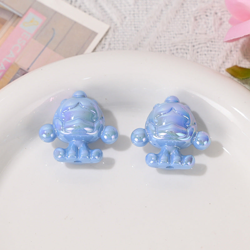 UV Plated Color SP Base Cute Loose Beads Wholesale Mixed DIY Phone Chain Beads String Beads Pen Bag Hanging Chain Accessories