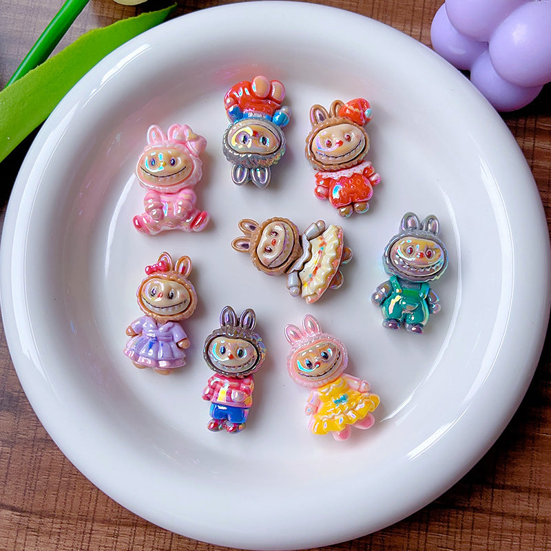 50pcs-Acrylic Heavy Hand Painted Cartoon Pig Cute Beads Car Hanger Mobile Chain DIY Accessory