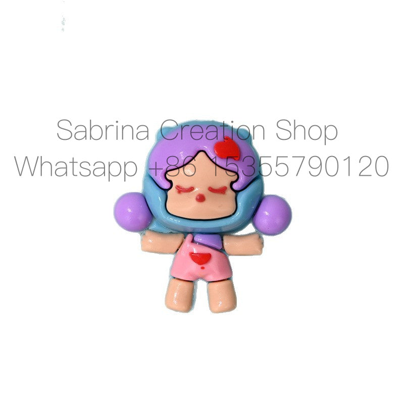 Perforated Cartoon SP Foam Matte Soft Glue Beads 3D Cute DIY Phone Chain Handmade Beaded Pen Accessories