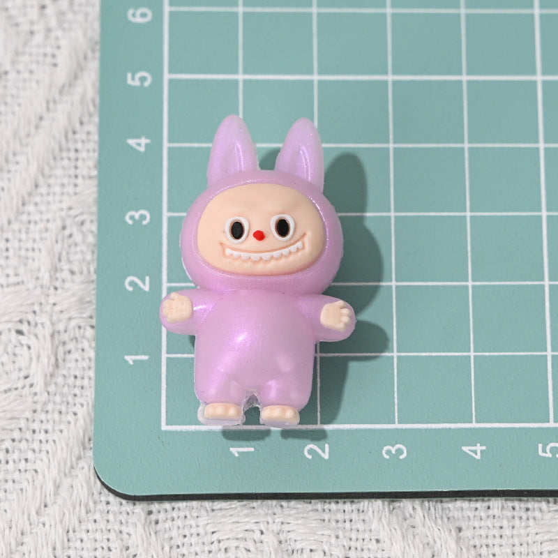 Standing Figure Rubber Beads DIY Phone Chain Accessories Handmade Beaded Keychain Cute Wholesale