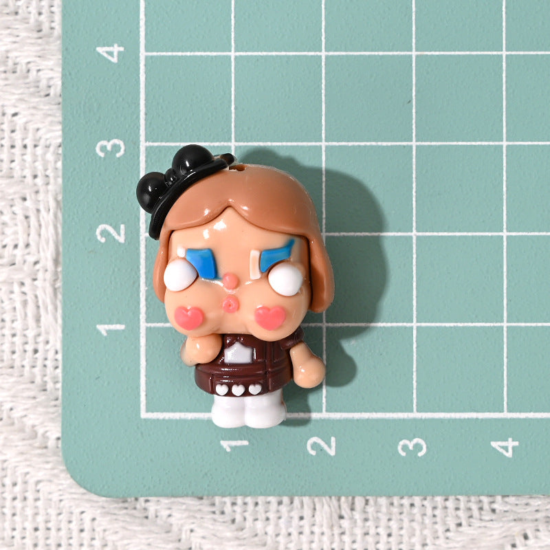 3D Crying Baby with Hole Cute Rubber Beads DIY Phone Chain Accessories Wholesale Beaded Pen Accessories Wholesale