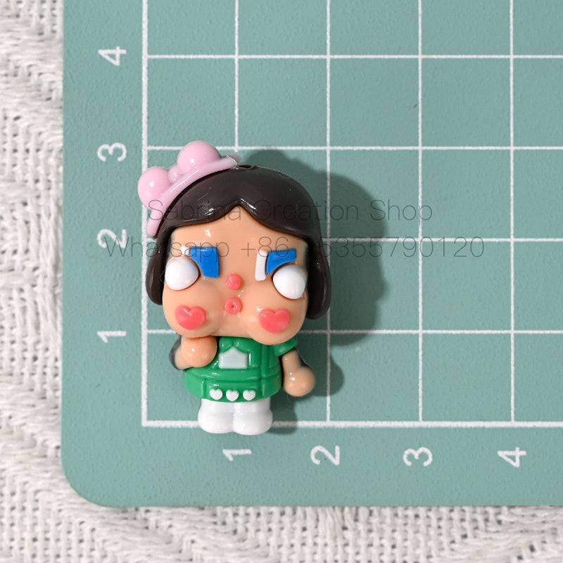 3D Crying Baby with Hole Cute Rubber Beads DIY Phone Chain Accessories Wholesale Beaded Pen Accessories Wholesale