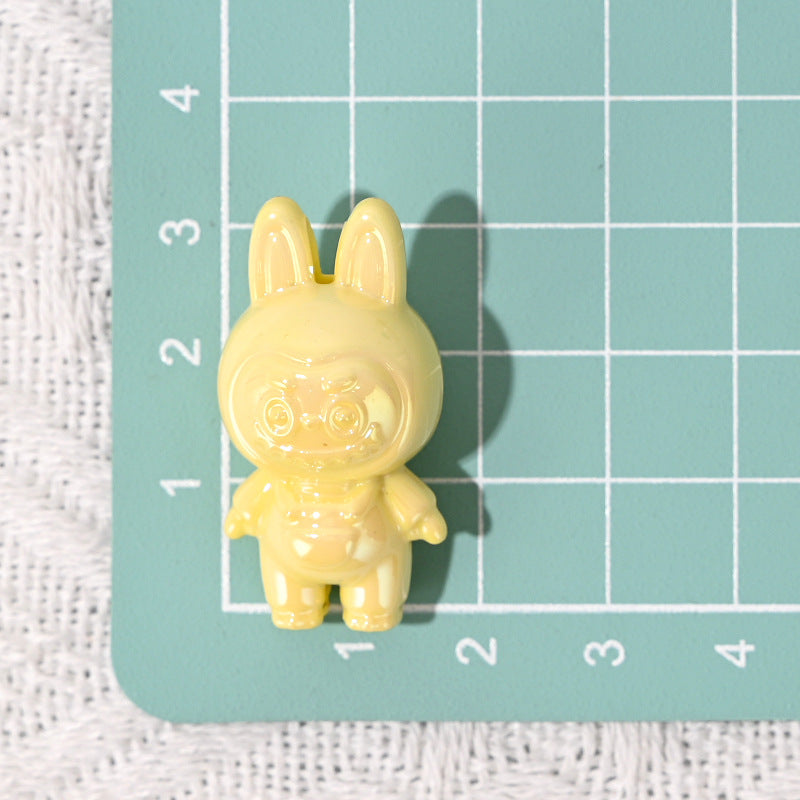 50pcs 3D Labubu Cute Small Beads DIY Phone Chain Pendant Beaded Pen Material Accessories