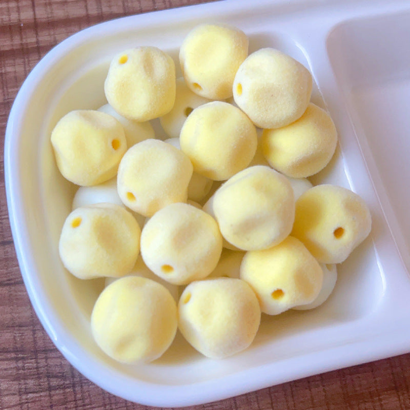 Macaron Color Series Autumn Winter Flocked Fig Beaded Bag Pendant Phone Chain DIY Handmade Accessories