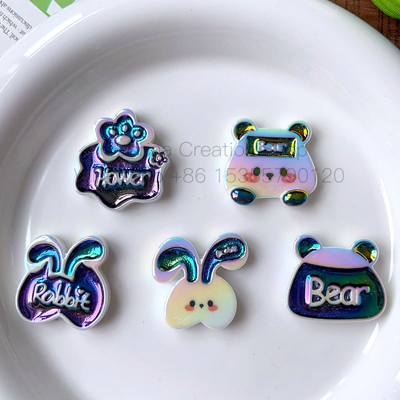 50pcs-Acrylic Heavy Hand Painted Cartoon Pig Cute Beads Car Hanger Mobile Chain DIY Accessory