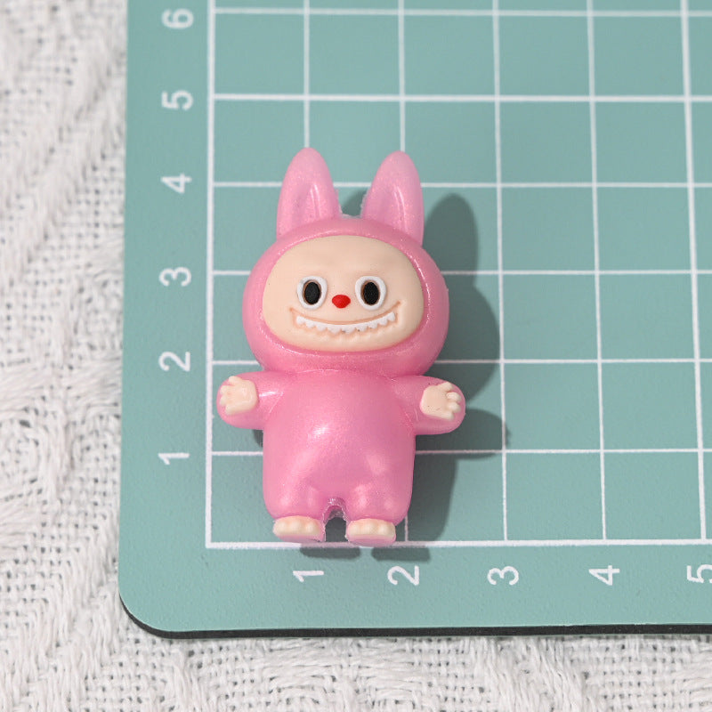 Standing Figure Rubber Beads DIY Phone Chain Accessories Handmade Beaded Keychain Cute Wholesale