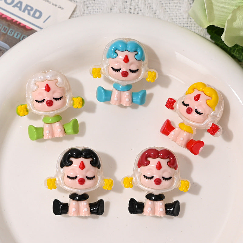 Cartoon Sitting Position SP Rubber Beads Cute Soft Rubber Handmade Beads DIY Phone Chain Keychain Accessories Wholesale