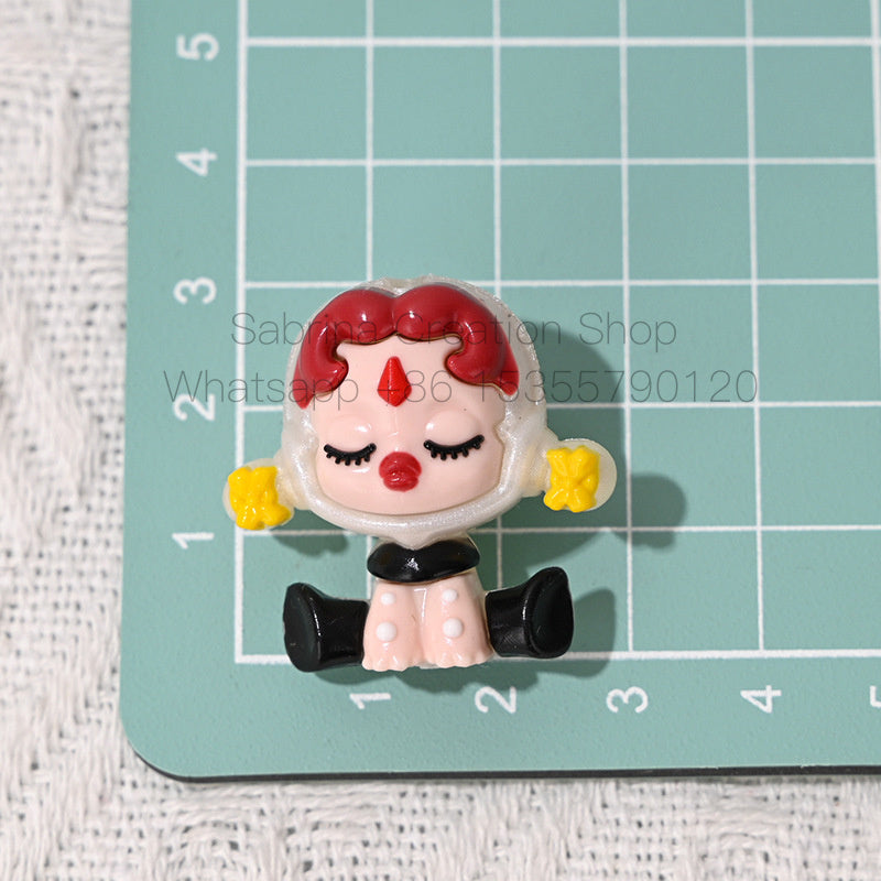 Cartoon Sitting Position SP Rubber Beads Cute Soft Rubber Handmade Beads DIY Phone Chain Keychain Accessories Wholesale