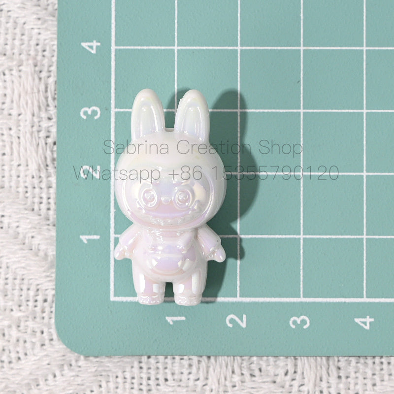 50pcs 3D Labubu Cute Small Beads DIY Phone Chain Pendant Beaded Pen Material Accessories