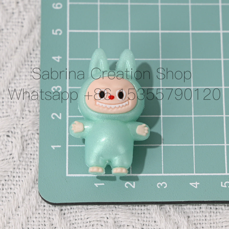 Standing Figure Rubber Beads DIY Phone Chain Accessories Handmade Beaded Keychain Cute Wholesale