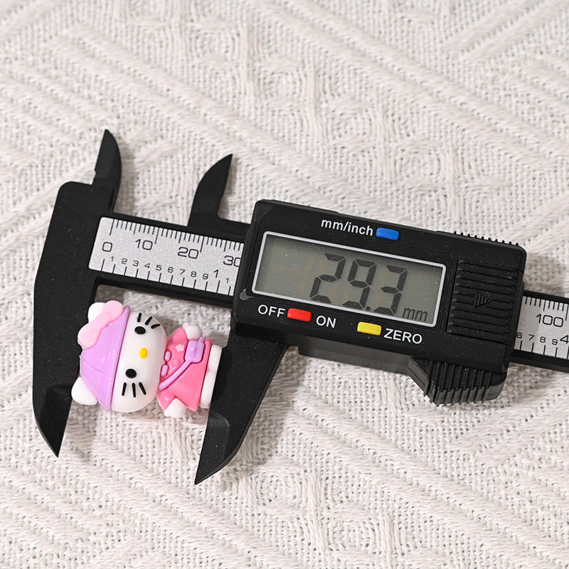 3D HK Beads Charms Dress-Up Diary KT Cat Rubber Beads with Holes Cute DIY Phone Chain Keychain Accessories Beaded Pen