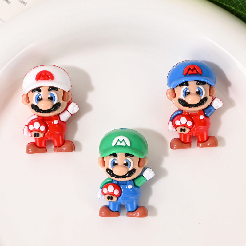50pcs-Super Mario 3D Bead Hole Through Cute Beads for DIY Phone Charm Accessories Wholesale