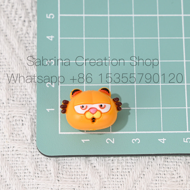 Perforated Cartoon Small Animal Soft Rubber Beads DIY Phone Chain Accessories Handmade Keychain Beads Pen Loose Beads